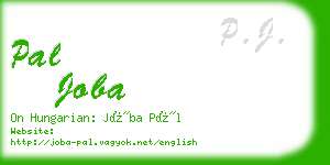 pal joba business card